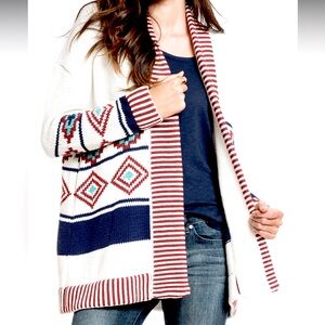 Marine Layer The Cora Aztec long line open front sweater XS/S